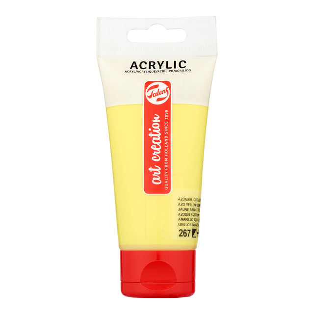 Talens Art Creation - Peinture acrylique Art Creation 267 jaune citron azoïque tube de 75ml | 3 pièces