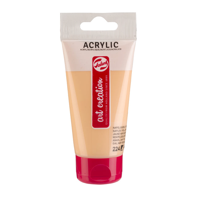 Talens Art Creation - Acrylverf tac 224 napelsgeel rood tube 75ml | 3 stuks