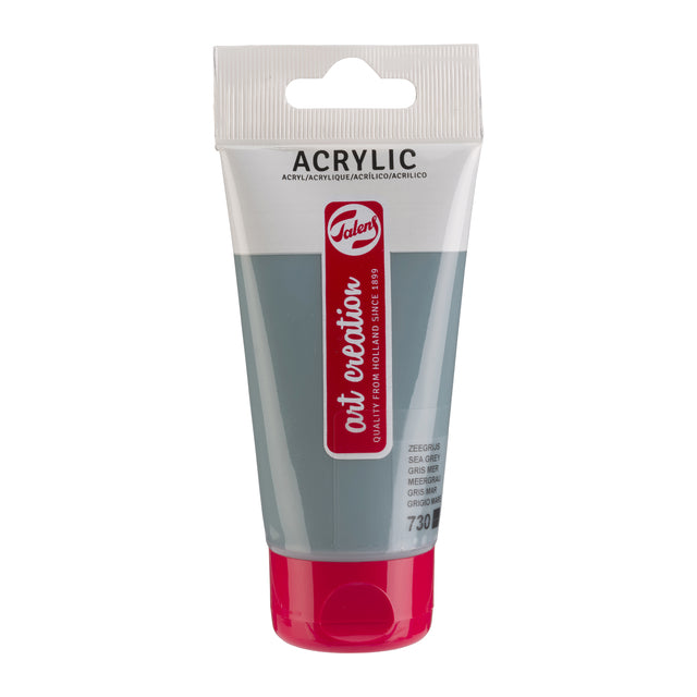 Talens Art Creation - Peinture acrylique Art Creation 730 gris mer tube de 75ml | 3 pièces