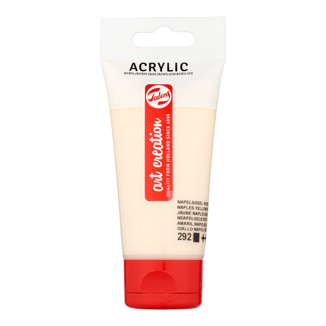 Talens Art Creation - Acrylfarbe Art Creation 292 Neapelgelb Rotlicht Tube mit 75 ml | 3 Stück
