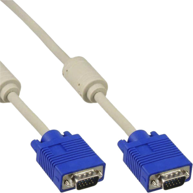 InLine - Câble S VGA 15HD M-M 2 mètres beige et bleu