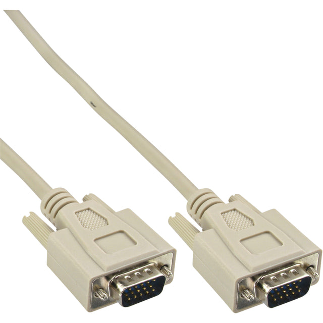 InLine - Kabel S VGA 15HD M-M 2 meter beige en grijs