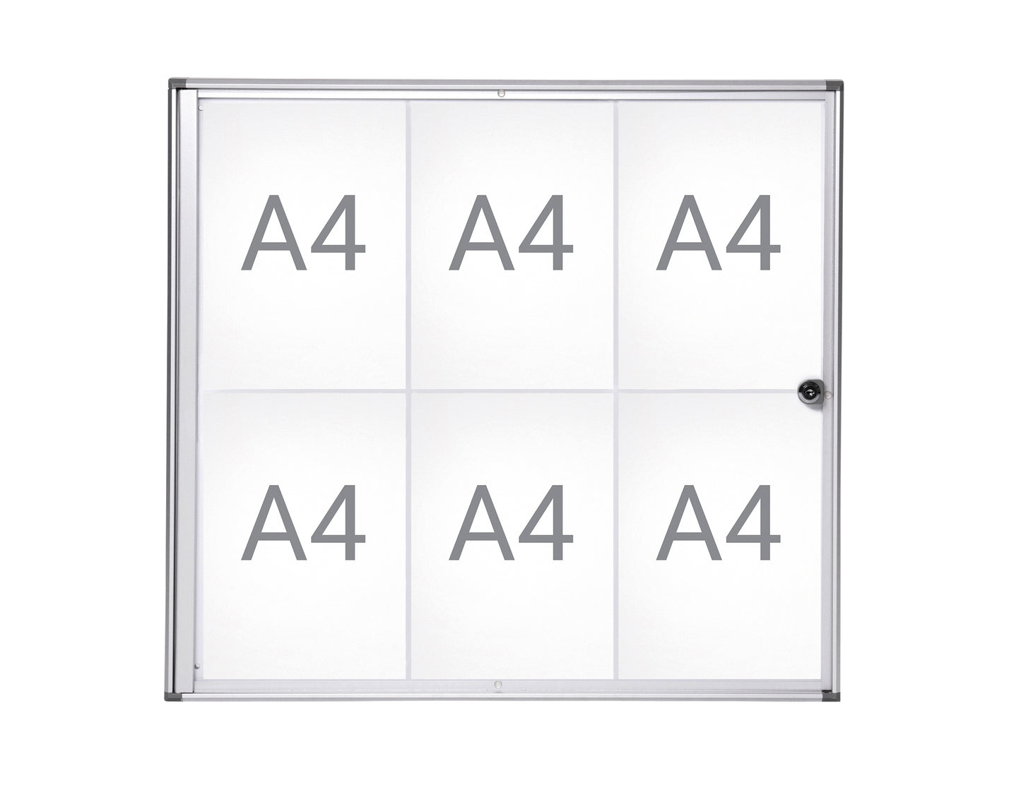 MAUL - Mur d'affichage d'intérieur tableau blanc extra fin 6xA4 avec serrure