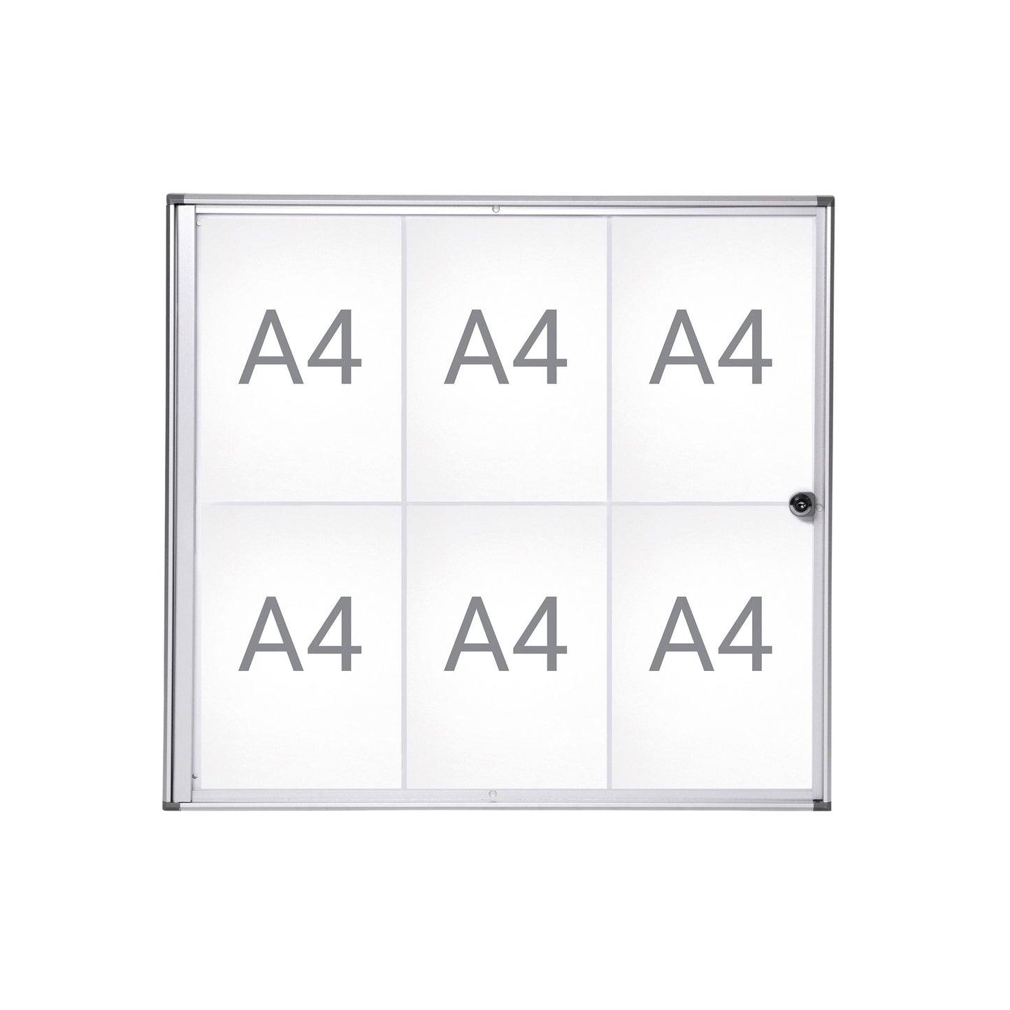 MAUL - Mur d'affichage d'intérieur tableau blanc extra fin 6xA4 avec serrure