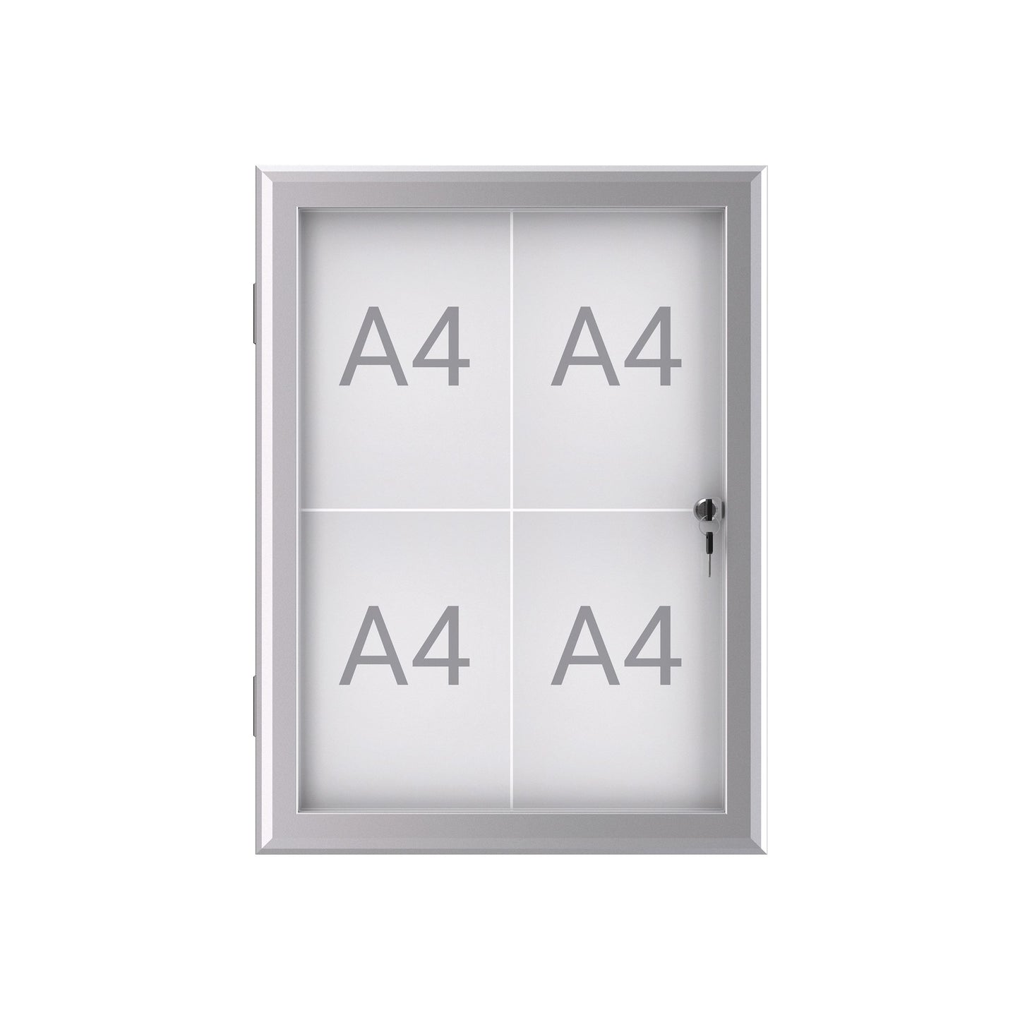 MAUL - Outdoor-Indoor-Displaywand Excite Whiteboard 4xA4 mit Schloss