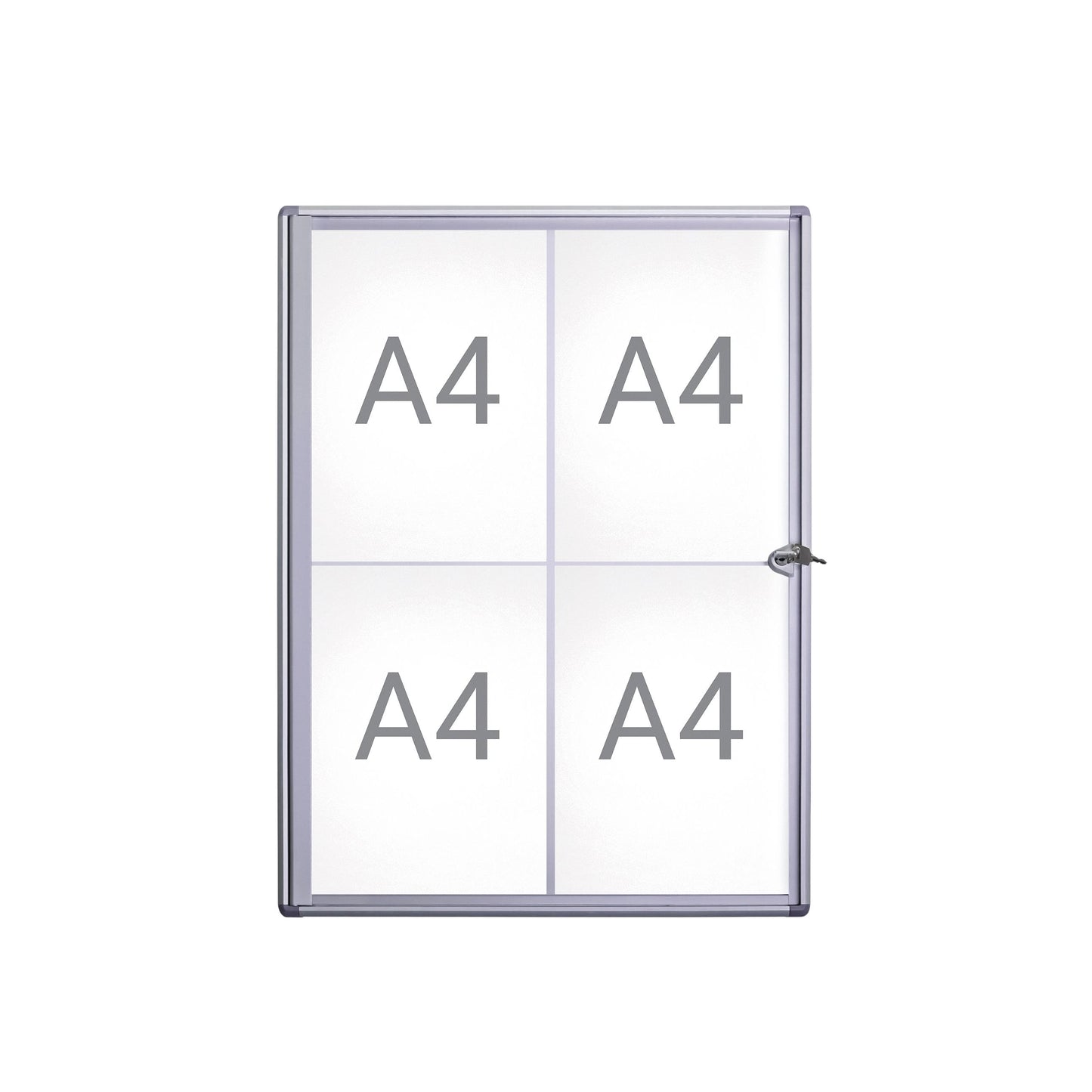MAUL - Extra schlankes Whiteboard 4xA4 für den Innenbereich mit Schloss