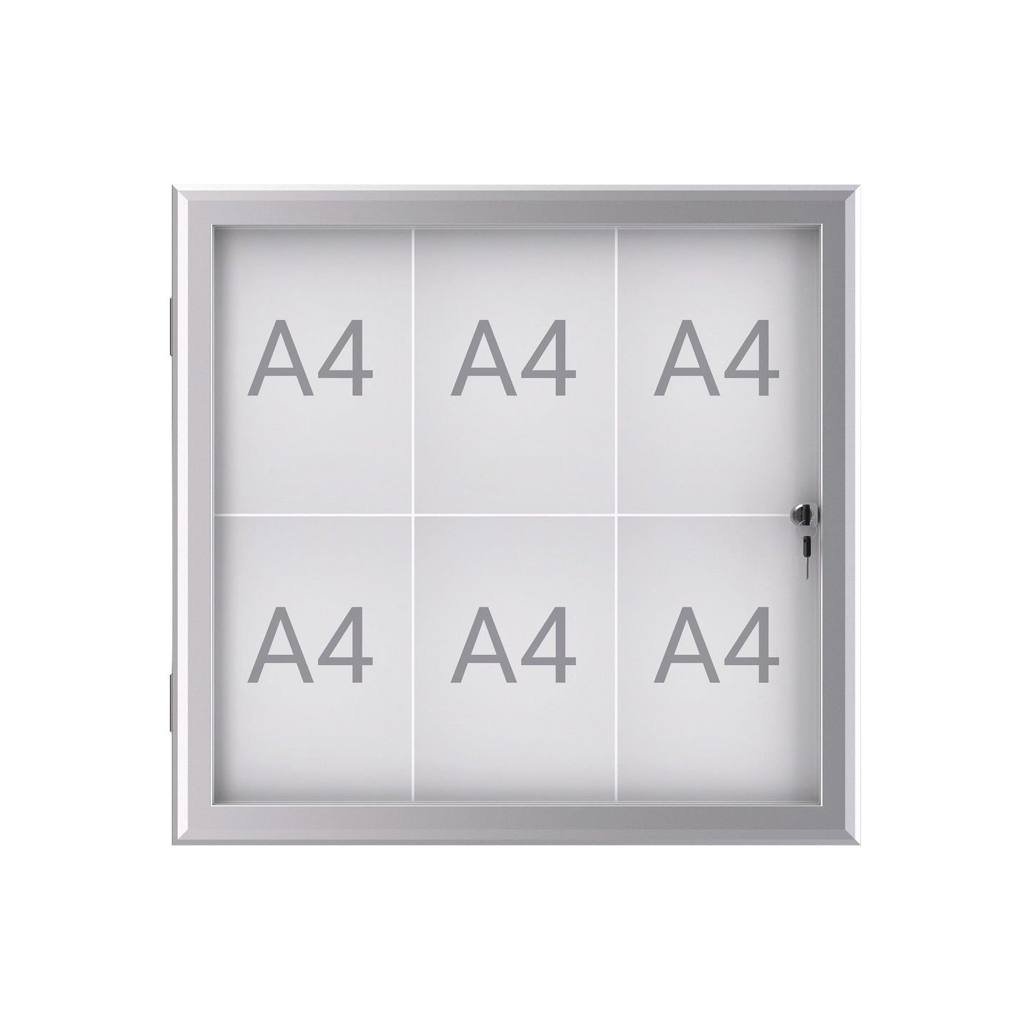 MAUL - Mur d'affichage intérieur extérieur excite tableau blanc 6xA4 avec serrure