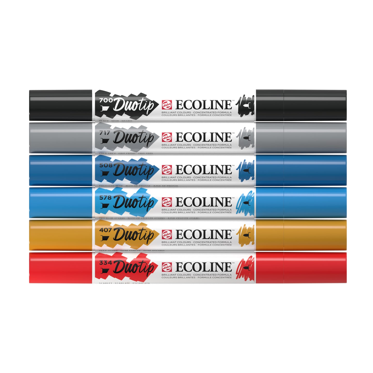 Talens Ecoline - Duotip ecoline set 6 stuks stadslandschap | 3 stuks