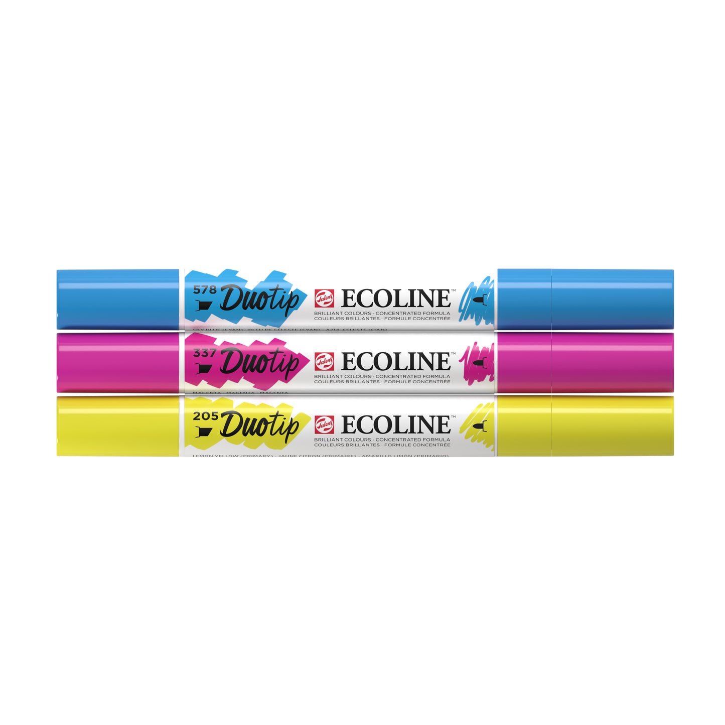 Talens - Duotip Ecoline 3er-Set Primär