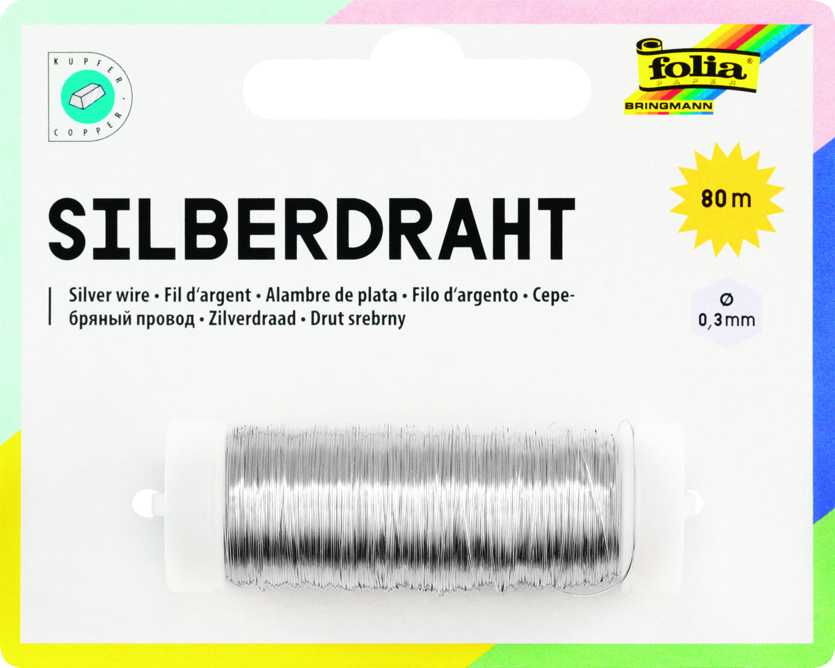 Folia Paper - Fil d'argent Folia 0.3mmx80m