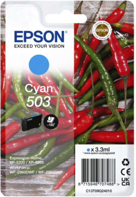 Epson - Cartouche d'encre 503 t09q24 bleu | 10 pièces