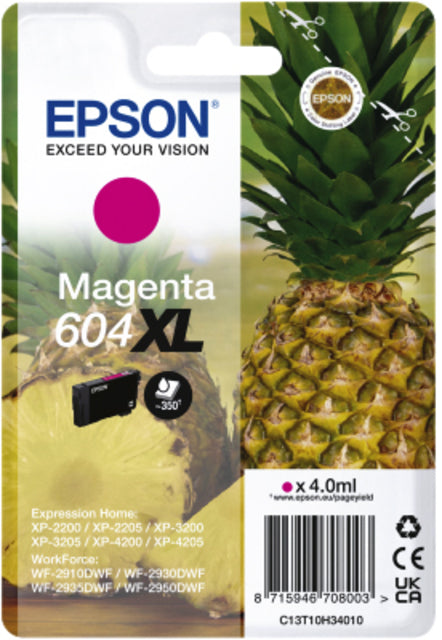 Epson - Tintenpatrone 604XL T10H34 rot