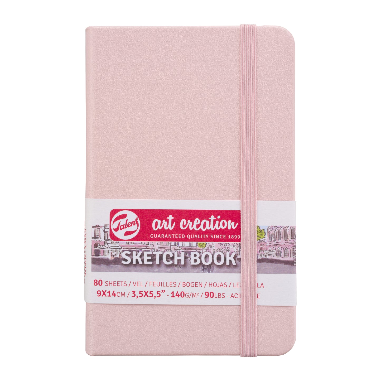 Talens Art Creation - Carnet de croquis Art Creation 80 feuilles blanches 140gr 90x140mm rose