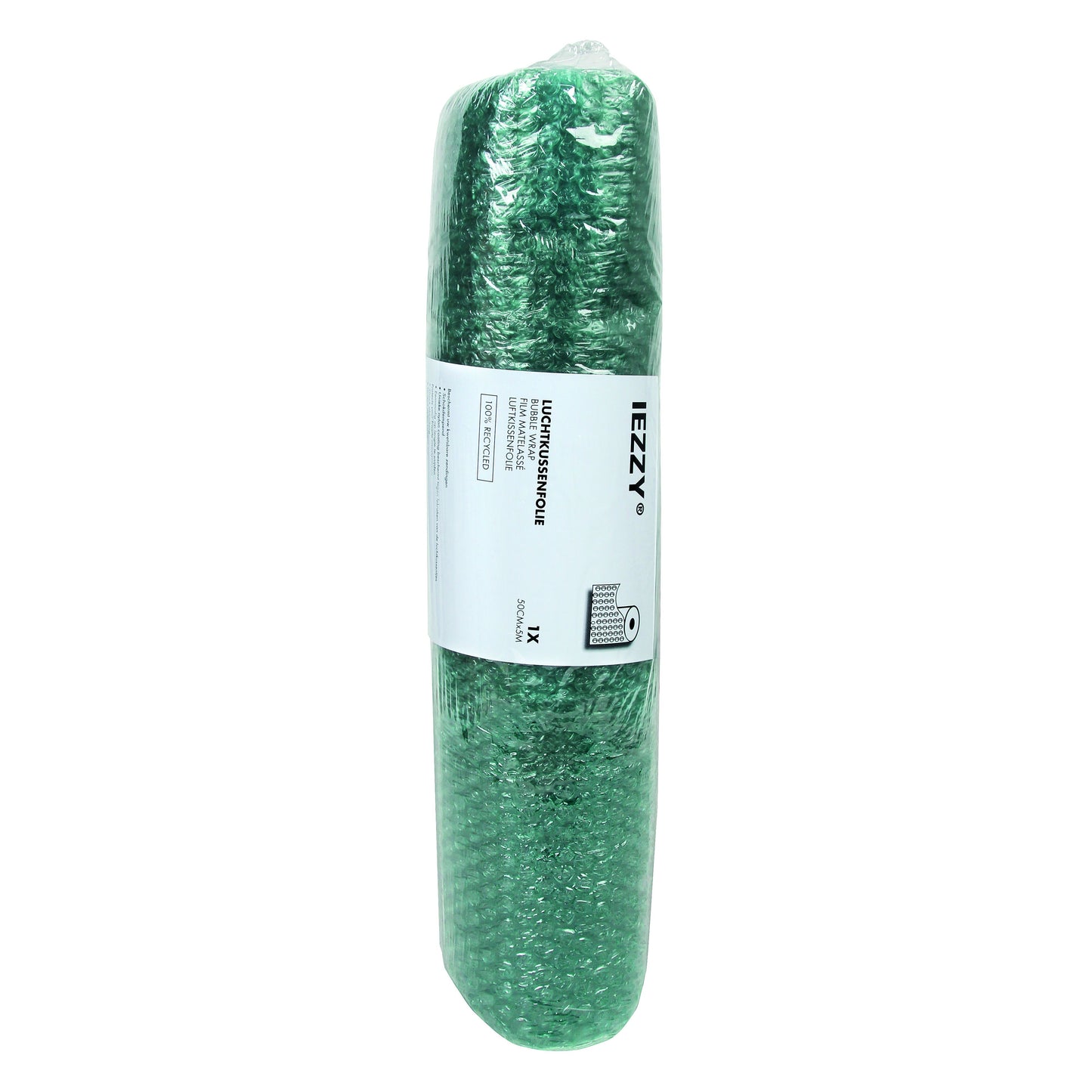 IEZZY - Rouleau de film à bulles 500mmx5m 100% recyclé vert