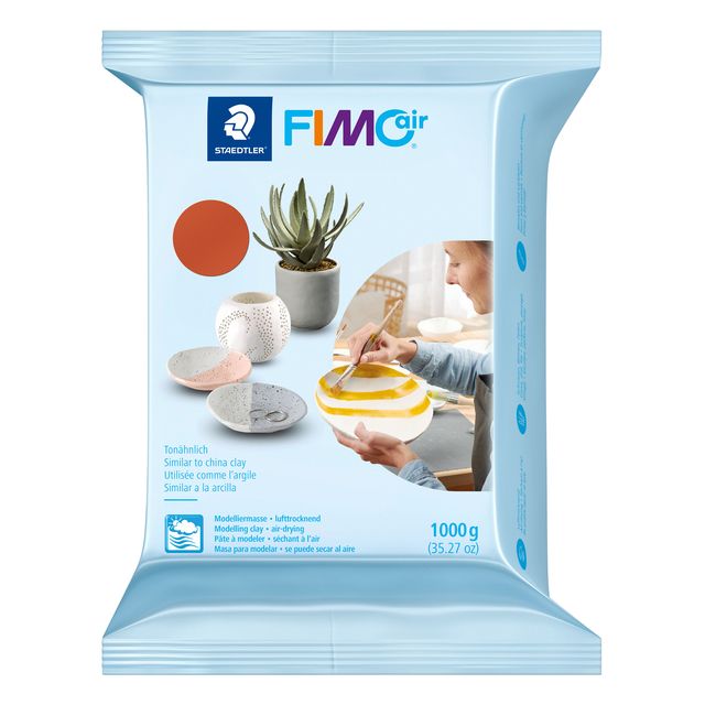 Fimo Staedtler - Pâte à modeler fimo air 1 kg terre cuite | 6 pièces