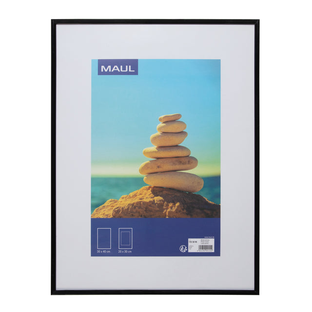 MAUL - Cadre photo art 30x40cm cadre en plastique noir | 6 pièces
