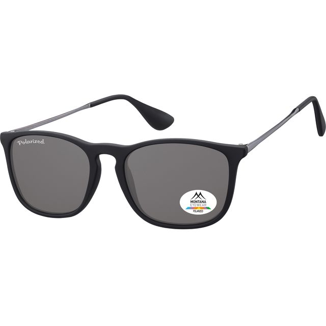 Montana - Zonnebril met smoke polar glas mtl zwart