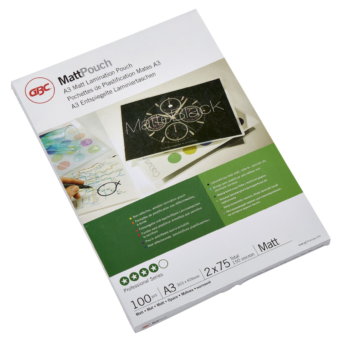 GBC - Lamineerhoes A3 2x75micron mat 100 stuks
