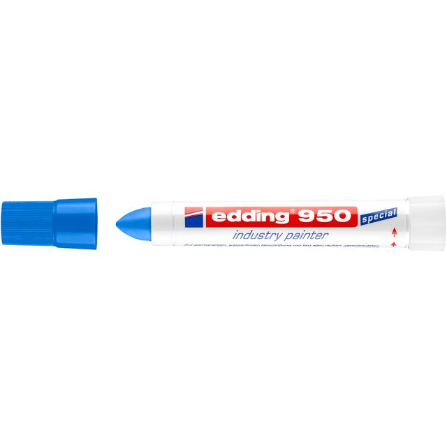 Edding - Filzstift 950 Pastenmarker Industrie rund 10mm blau