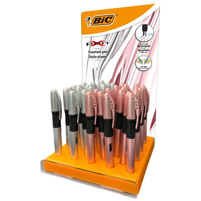 BIC - Stylo plume x chrome m assorti | 36 pièces