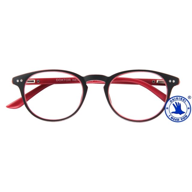 I Need You - Leesbril +1.50dpt dokter new grijs-rood