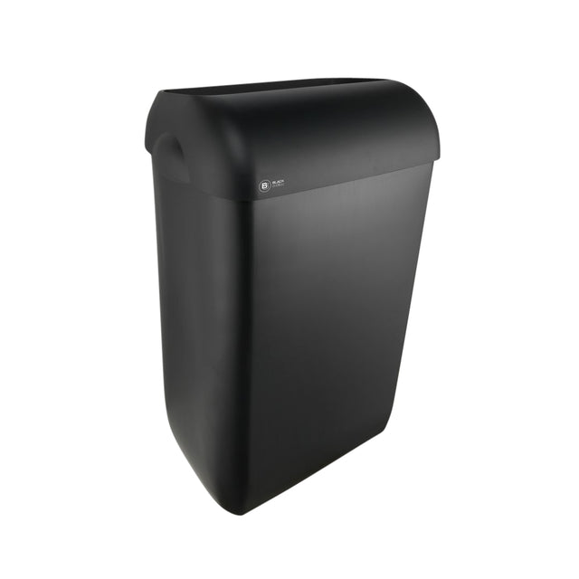 BlackSatino - Afvalbak open inworp 43 liter zwart
