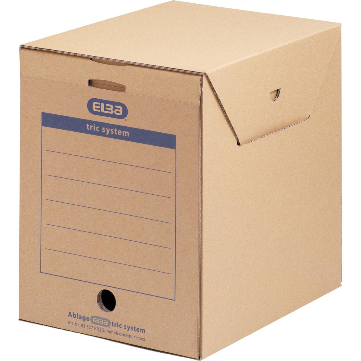Elba - Boîte d'archives Maxi Tric System, taille 23,6 x 33,3 x 30,8 cm, beige/vanille