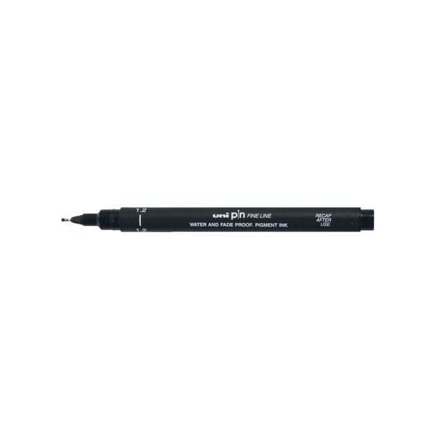 Uni-Ball - Fineliner Pin 1,2mm schwarz | 12 Stück