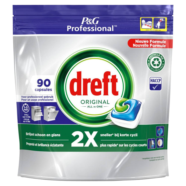 Dreft - Tablettes pour lave-vaisselle All-in-1 Professional Regular 90 pièces
