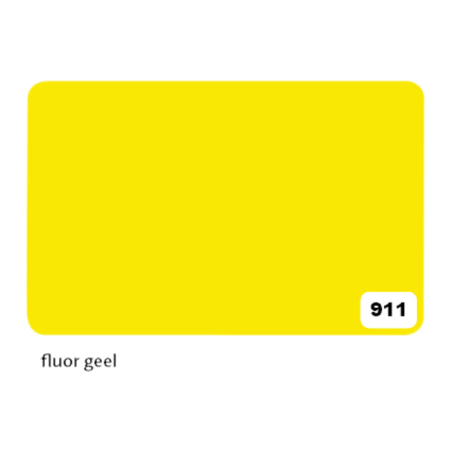 Folia Paper - Carton de vitrine Folia 1 face 48x68cm 380gr nr911 jaune fluor | 10 pièces