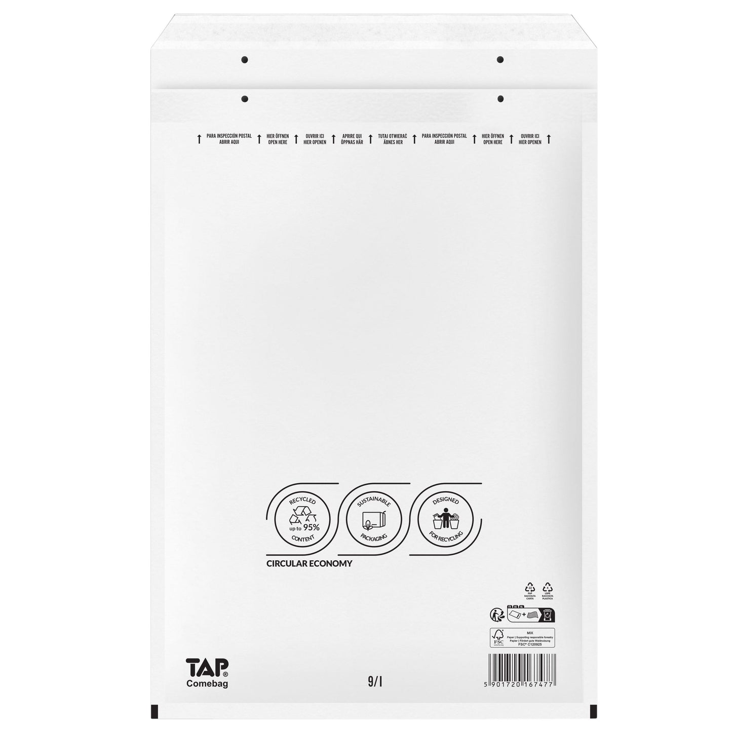 TAP - Umschlag Comebag Luftkissen Nr. 19 320x455mm 100 Stück