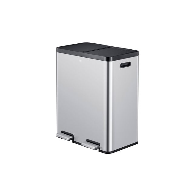 EKO - Poubelle à pédale Essential Recycler 2x30 litres inox