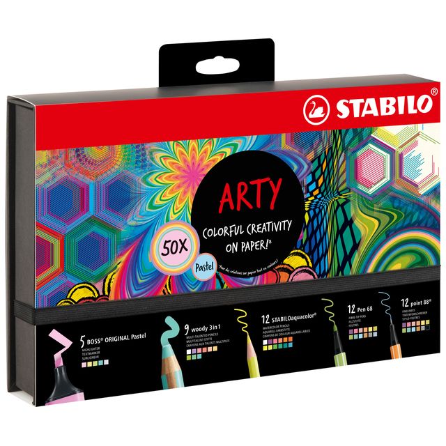Stabilo - Creative set 77/6 Arty colorful creative pastel mix 50 stuks