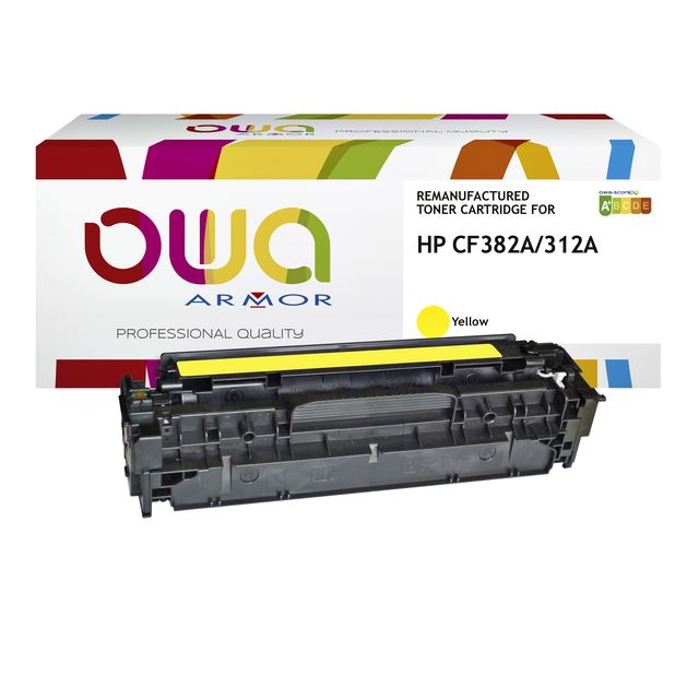 OWA - Tonercartridge hp cf382a geel