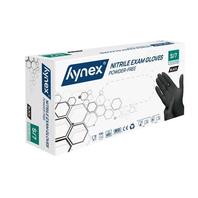 Hynex - Gant S nitrile noir pack de 100 pièces
