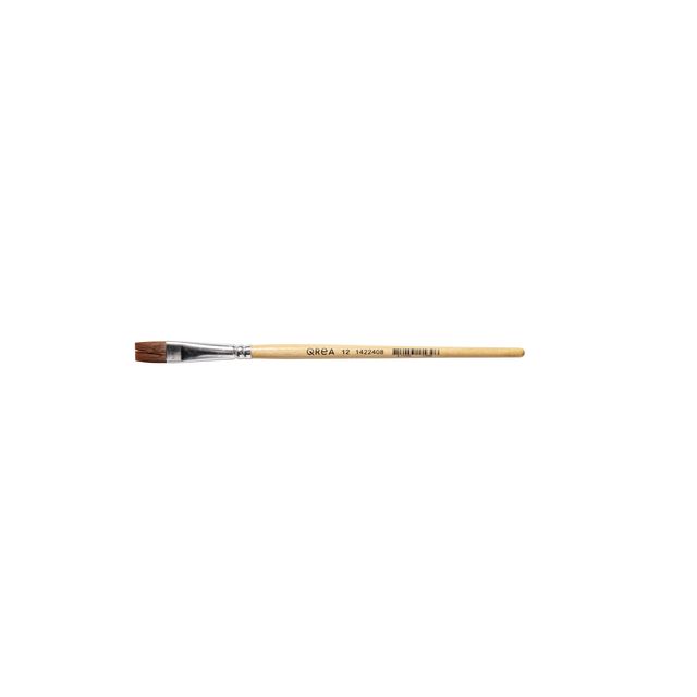 Qrea - Brosse cheveux synthétiques no. 12 largeur 12,3 mm | 12 pièces