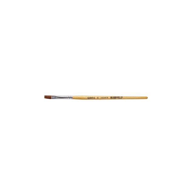 Qrea - Brosse cheveux synthétiques no. 8 largeur 8,3 mm