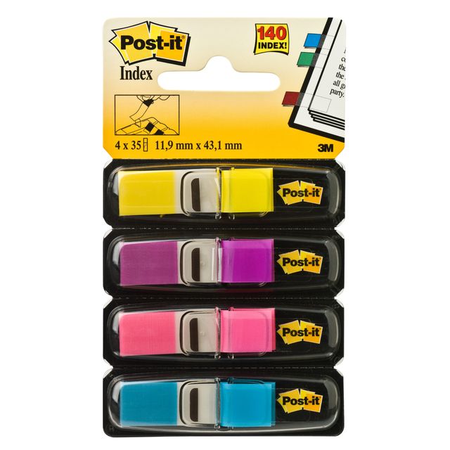 Post-it - Indextabs 3m 683 11.9x43.2mm 4 kleuren | 6 stuks