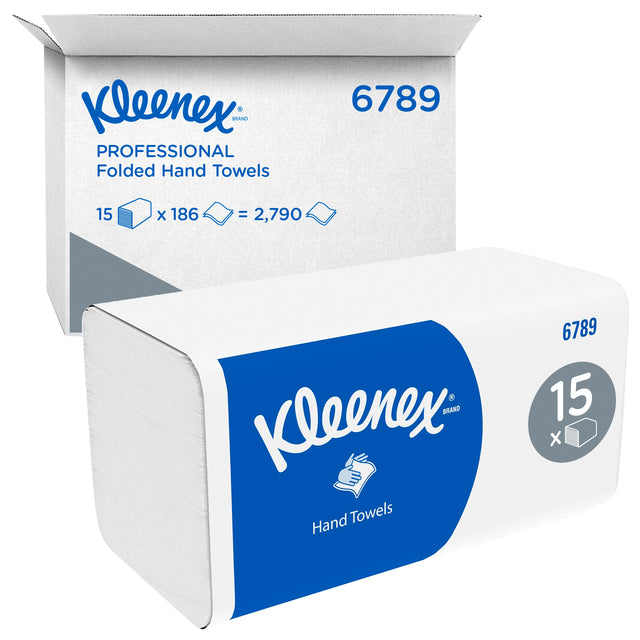 Kleenex - Handdoek 2laags 215x212mm 15x186 vel wit