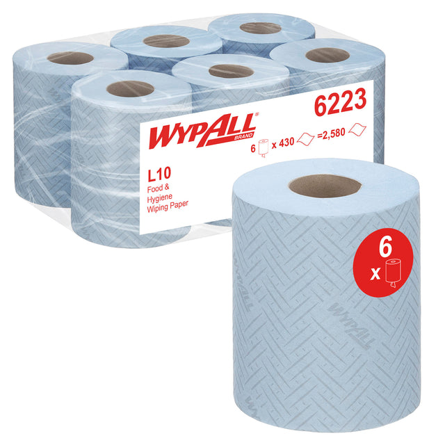WypAll - Papier nettoyant l10 1 couche 430 feuilles bleu