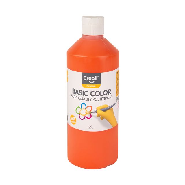 Creall - Peinture pour affiches orange basique 500ml | 6 pièces