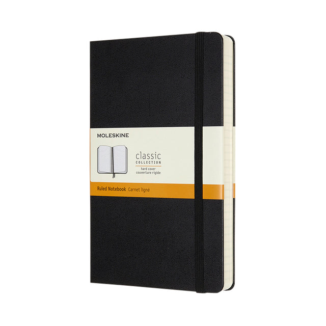 Moleskine - Carnet étendu grande ligne 130x210mm couverture rigide noir