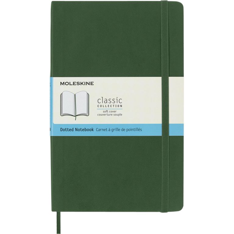 Moleskine - Notitieboek large 130x210 dot sc myrt gn