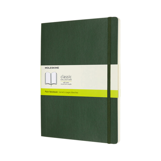 Moleskine – Notizbuch XL 190 x 250 mm, blanko, weicher Einband, Myrtengrün