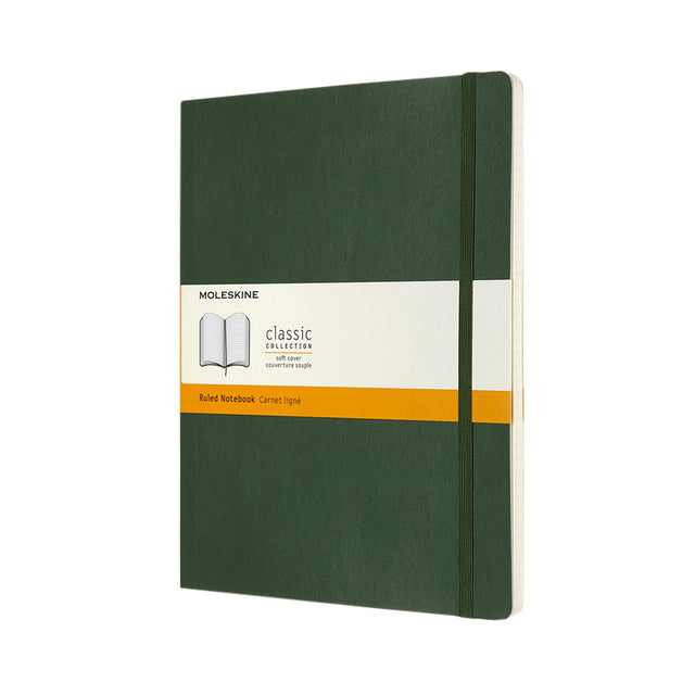 Moleskine – Notizbuch XL 190 x 250 mm, Linie Softcover, Myrtengrün
