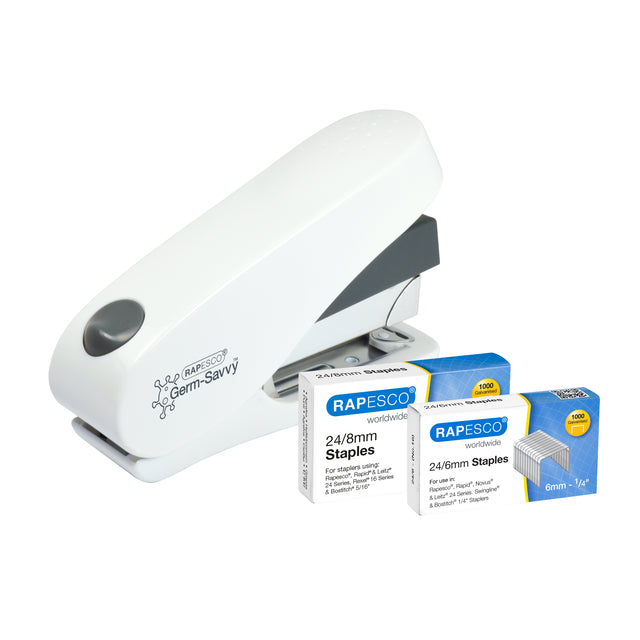 Rapesco - Nietmachine germ-savvy luna wit | 6 stuks