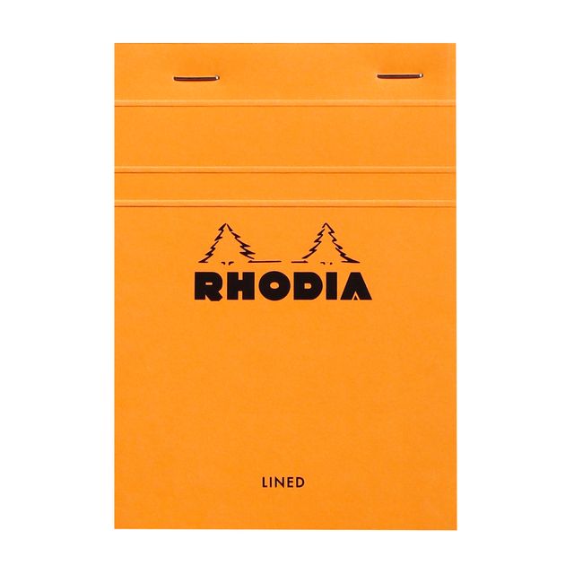 Rhodia - Schrijfblok A6 lijn 80 vel 80gr oranje | 10 stuks