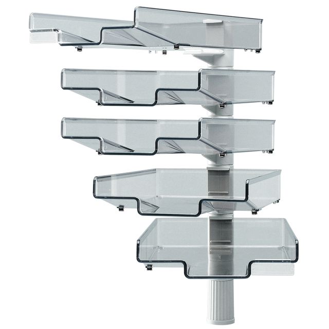 Hansa - Corbeille à courrier avec bras pivotant à 360 degrés 5 pièces gris