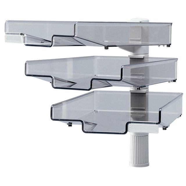 Hansa - Corbeille à courrier avec bras pivotant à 360 degrés 3 pièces gris