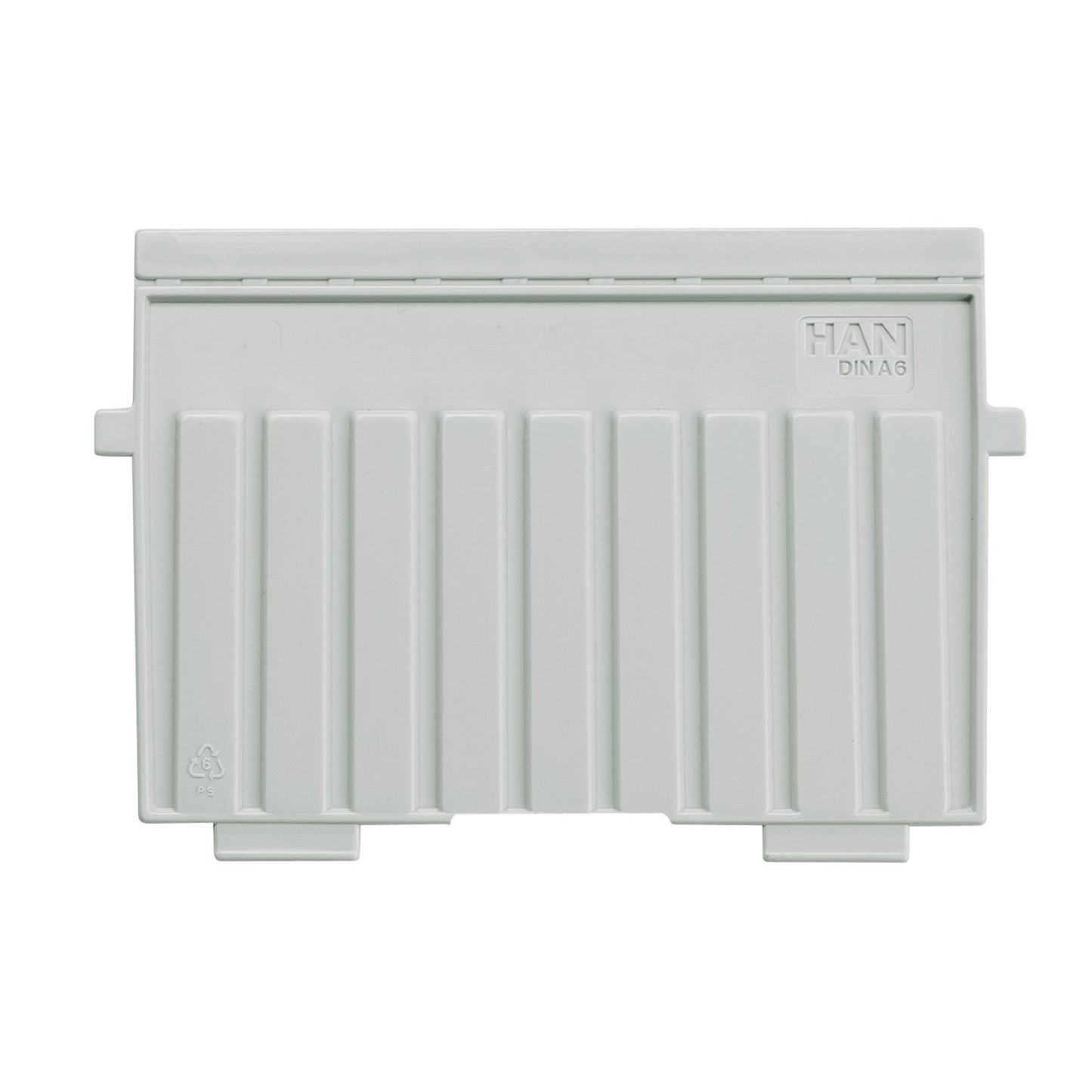 Han - Scheidingsplaat kaartenbak A6 dwars lichtgrijs | 5 stuks